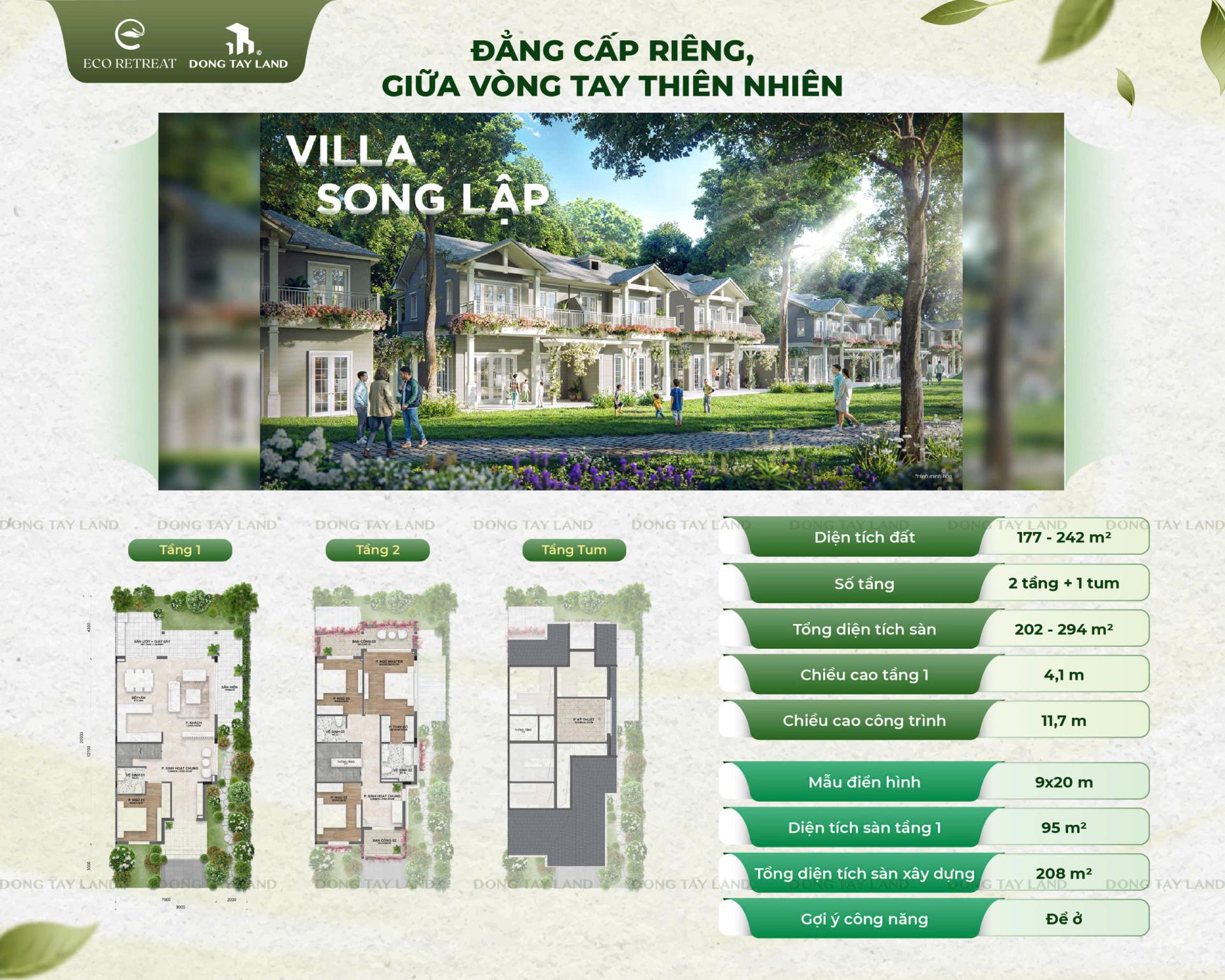 Villa song lập Eco Retreat